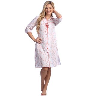 Womens Cotton Embroidered Short Robe