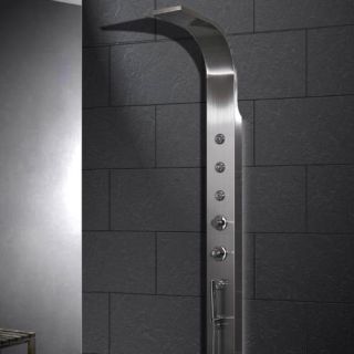 Ariel A303 Bath Contemporary Shower Panel with Body Massage Jets, HandHeld and Rainfall Shower Heads Stainless Steel 64.3