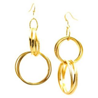 Womens Fashion Drop Earrings   Gold
