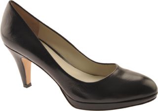 Womens Nine West Selene   Black Leather High Heels