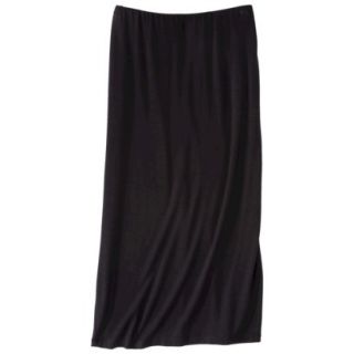 Mossimo Womens Knit Midi Skirt   Solid Black M