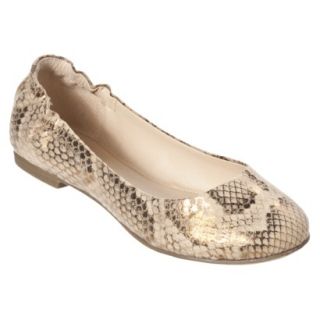 Womens Mossimo Supply Co. Ona Ballet Flat   Gold Snake 7.5