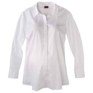 Merona Maternity Long Sleeve Shirt   White M