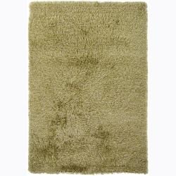 Handwoven Light Green/yellow Mandara Shag Runner Rug (26 X 76) (YellowPattern Shag Tip We recommend the use of a  non skid pad to keep the rug in place on smooth surfaces. All rug sizes are approximate. Due to the difference of monitor colors, some rug 