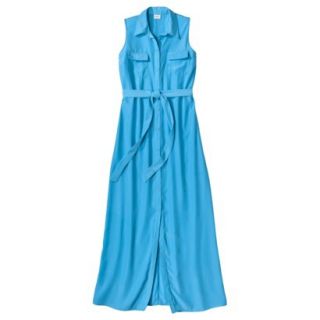 Merona Womens Maxi Shirt Dress   Caribbean Blue   XL