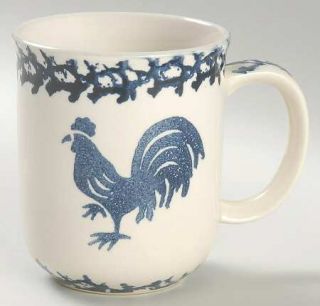 Tienshan Sponge Blue (Animals Or Hearts) Mug, Fine China Dinnerware   Blue Spong