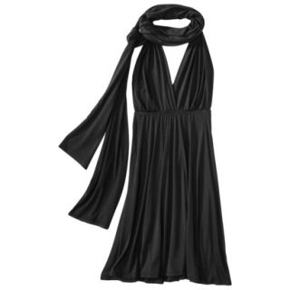 Mossimo Womens Multi Wrap Short Dress   Black XXL