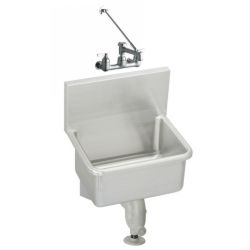 Elkay ESSW2118C Universal Wall Mount Service Sink Package with Lever Faucet