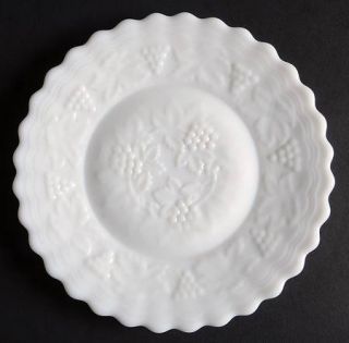 Imperial Glass Ohio Vintage Grape Milk Glass Bread and Butter Plate   Milk Glass