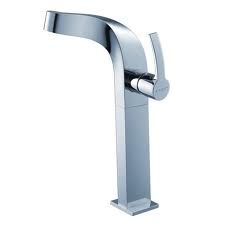 Kraus KEF15100PU10CH Bathroom Faucet, Typhon Single Lever Vessel Faucet w/ Pop Up Drain Chrome
