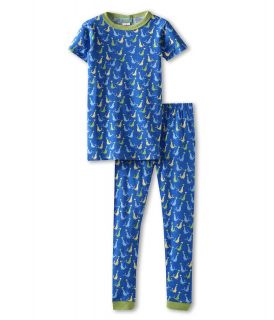 BedHead Kids Boys Short Sleeve Snug PJ Set Kids Pajama Sets (Navy)