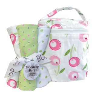 Tulip Bottle Bag and Burp Cloths   Set of Four by Lab