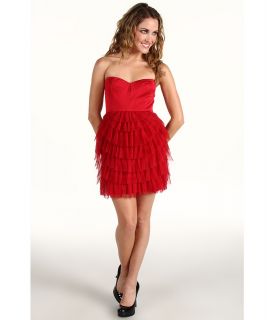 BCBGMAXAZRIA Petite Sas Evening Dress Womens Dress (Red)