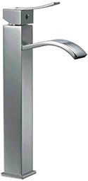 Alfi Brand AB1158PC Bathroom Faucet, Tall Square Body Curved Spout Single Handle Polished Chrome