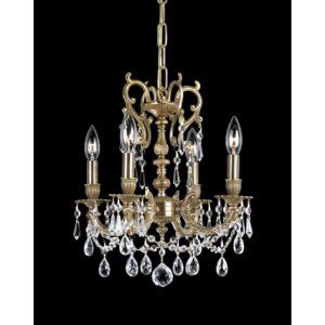Crystorama Lighting CRY 5524 AG CL MWP Gramercy Mini Chandelier Hand Polished