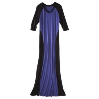 Mossimo Womens Elbow Sleeve Maxi Dress   Black/Blue XS