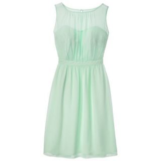 TEVOLIO Womens Plus Size Chiffon Illusion Sleeveless Dress   Cool Mint   18W