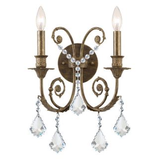 Crystorama Regis Clear Crystal Wall Sconce   12.5W in.   5112 EB CL MWP