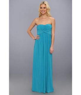 Jessica Simpson Twist Bust Maxi Gown Womens Dress (Blue)