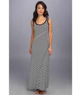 Calvin Klein Mj Striped Maxi Tank Womens Dress (White)
