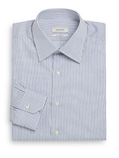 Checked Cotton Dress Shirt/Slim Fit   Blue