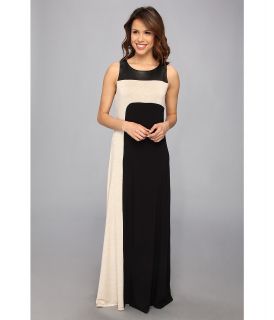 Calvin Klein Color Block Maxi w/ PP Top Womens Dress (Black)