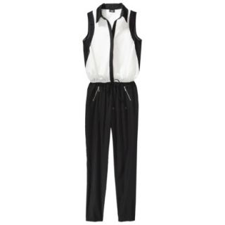 Mossimo Womens Colorblock Jumpsuit   Black/White S
