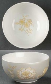 Bella Lux Grace Soup/Cereal Bowl, Fine China Dinnerware   Gold Floral,Matte Taup