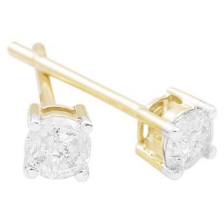 1/3 CT. T.W. Diamond Solitaire Stud Earrings in 10kt   Yellow Gold