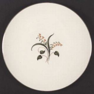 Edwin Knowles Forsythia Dinner Plate, Fine China Dinnerware   Yellow Flowers,Gre