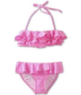 Seafolly Kids Tropica Crush Ruffle Tube Bikini Girls Swimwear Sets (Red)
