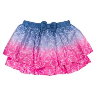 Hello Kitty Infant Toddler Girls Gradient Circle Skirt   Pink/Blue 4T