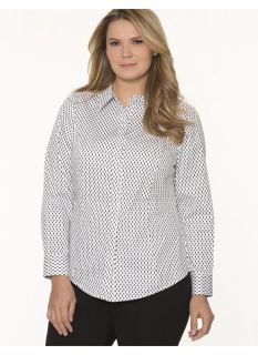 Lane Bryant Plus Size The Perfect Shirt with covered placket     Womens Size