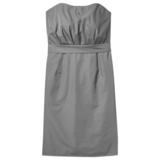 TEVOLIO Womens Taffeta Strapless Dress   Cement   2