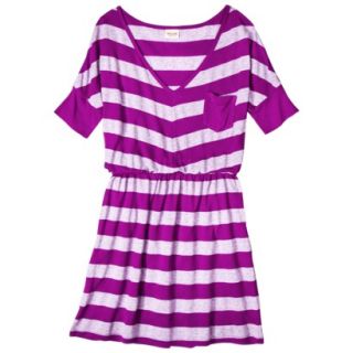 Mossimo Supply Co. Juniors V Neck Elbow Sleeve Dress   Violet M(7 9)