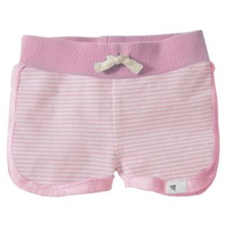 Burts Bees Baby Infant Girls Mini Stripe Short   Blush/Cloud 0 3 M