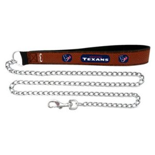Houston Texans Football Leather 2.5mm Chain Leash   M