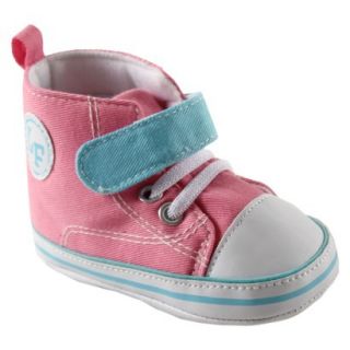 Luvable Friends Infant Girls Hi Top Sneaker   Pink 6 12 M