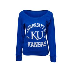 Kansas Jayhawks NCAA Ladies Veruca Long Sleeve Boat Neck T Shirt