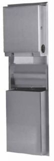 Bobrick Classic Series Recessed Roll Towel Dispenser / Waste Receptacle