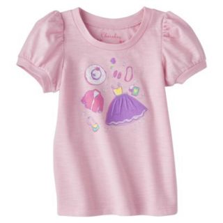 Cherokee Infant Toddler Girls Short Sleeve Tee   Fun Pink 2T