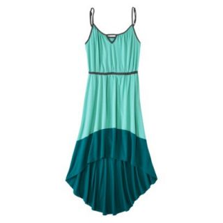 Merona Petites Sleeveless High Low Maxi Dress   Aqua/Gray XLP