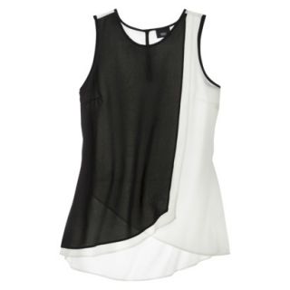 Mossimo Womens Colorblock High Low Tank   Sour Cream M(7 9)