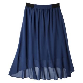 Merona Womens Chiffon Feminine Skirt   Waterloo Blue   S