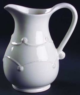 Juliska Ceramics Berry & Thread Whitewash 84 Oz Pitcher, Fine China Dinnerware  