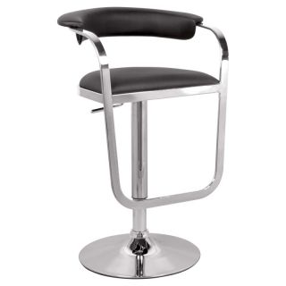 Chintaly Colby Pneumatic Gas Lift Adjustable Height Swivel Bar Stool   Black  