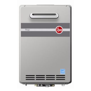 Rheem RTGH95XN Tankless Water Heater, Natural Gas 199,900 BTU Max High Efficiency Condensing Direct Vent Outdoor, 9.5 GPM