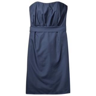 TEVOLIO Womens Taffeta Strapless Dress   Academy Blue   8