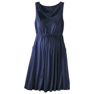 Liz Lange for Target Maternity Sleeveless Draped Dress   Blue M