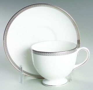 Wedgwood Madrid Leigh Shape Footed Cup & Saucer Set, Fine China Dinnerware   Fin